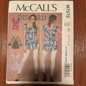 2/$15 McCall’s Sewing Pattern M7572 6-14